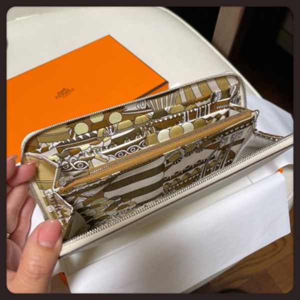 国内発送【HERMES 】シルクイン◇長財布