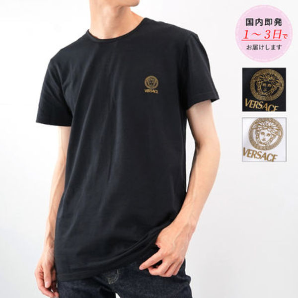 VERSACE ヴェルサーチ クルーネック半袖Tシャツ AUU01005