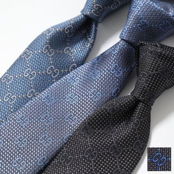 GUCCI ネクタイ 408865 4E002 ジャガード GGロゴ