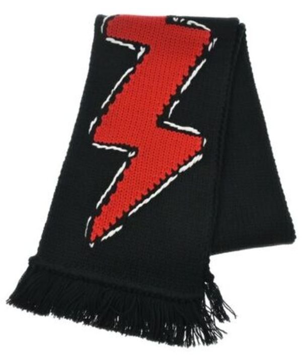 PRADA プラダ マフラー 黒x赤 - 4103724M0158