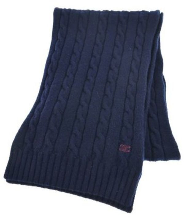 CELINE セリーヌ マフラー 紺 - 4601825F0027