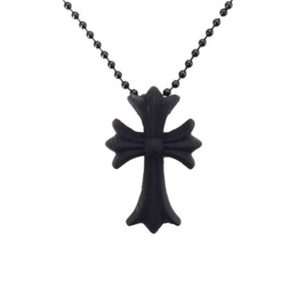 クロムハーツ ネックレス CH ラバー クロス マット ペンダント