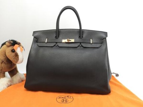エルメス バーキン40 トゴ黒 ゴールド金具 メンズハンドバッグ