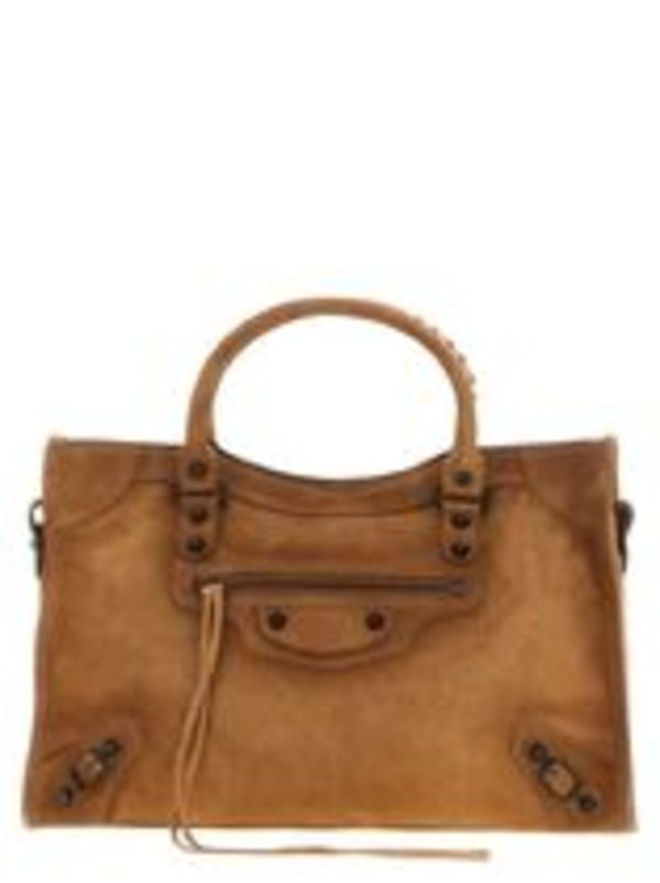 25新作 バレンシアガ LE CITY ミディアム バッグ スエードカーフ