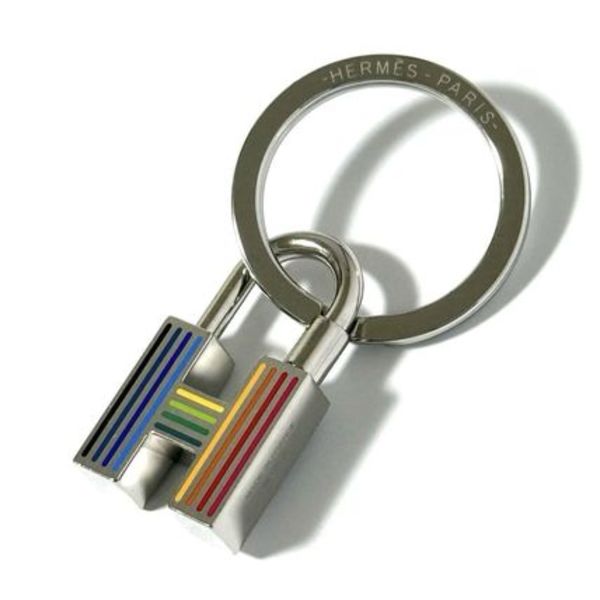 エルメス メンズ キーリング キーホルダー レインボーカデナ