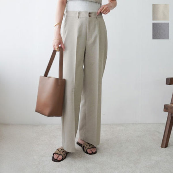 Le Melange ワイドパンツ 8523509 スラックス ストレート