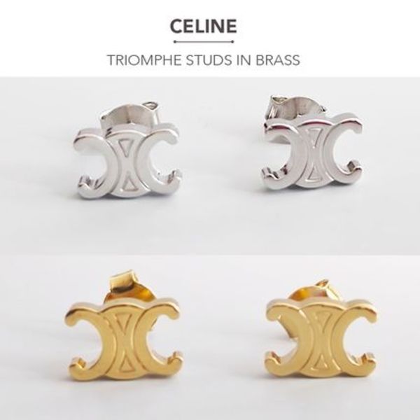 CELINE トリオンフ スタッズ / ゴールドフィニッシュ