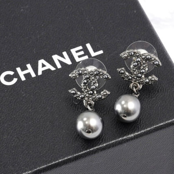 【新品同様】CHANEL シャネル ココマーク パール ピアス