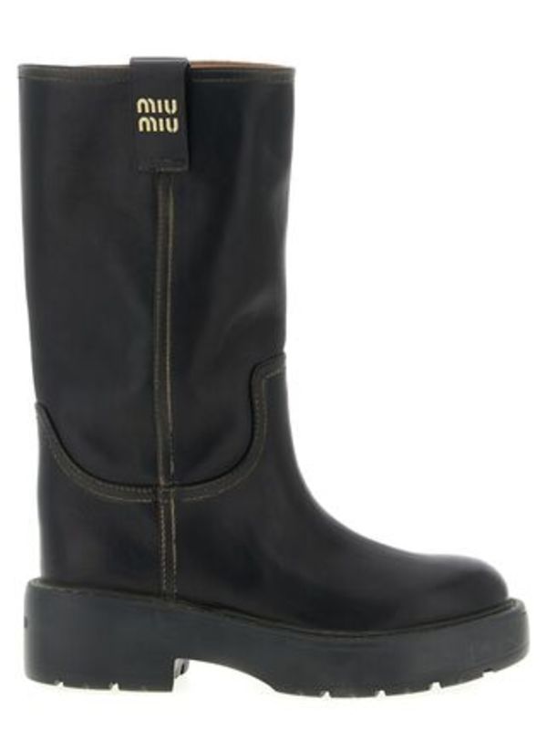 MiuMiu Leather ankle boots