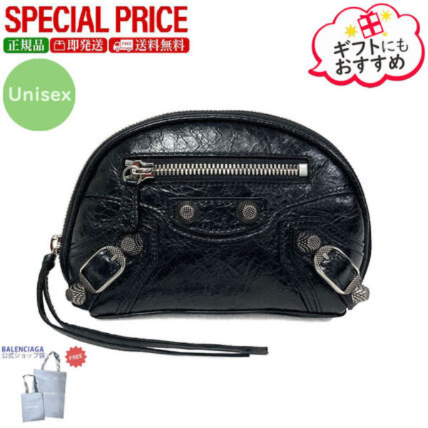 BALENCIAGA 763614 1VG9Y 1000  LE CAGOLE コスメティックポーチ