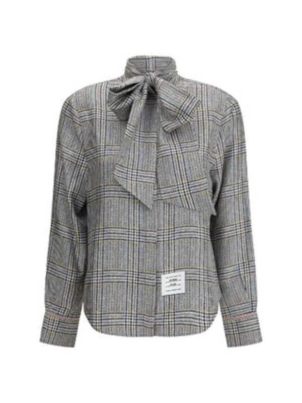 THOM BROWNE HUNTING TWEED SILK TWILL SHIRT