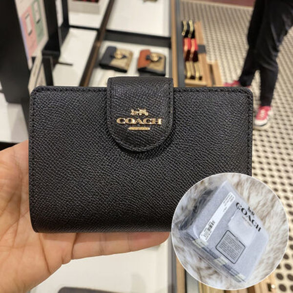 即発 アウトレット COACH レディース 二つ折り財布 6390 レザー