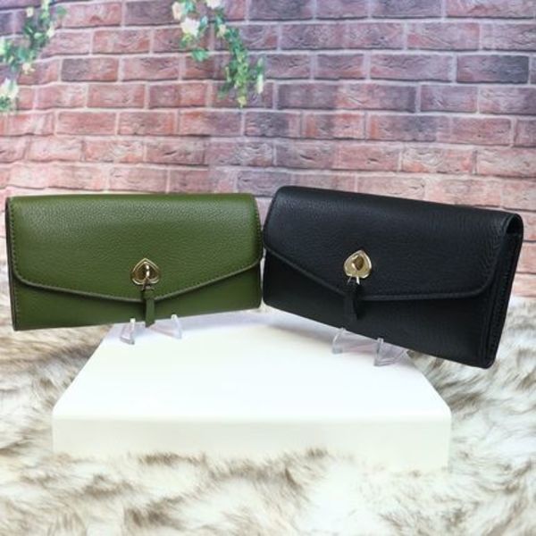 即発  Kate Spade レディース 長財布 K6402 ペブルレザー