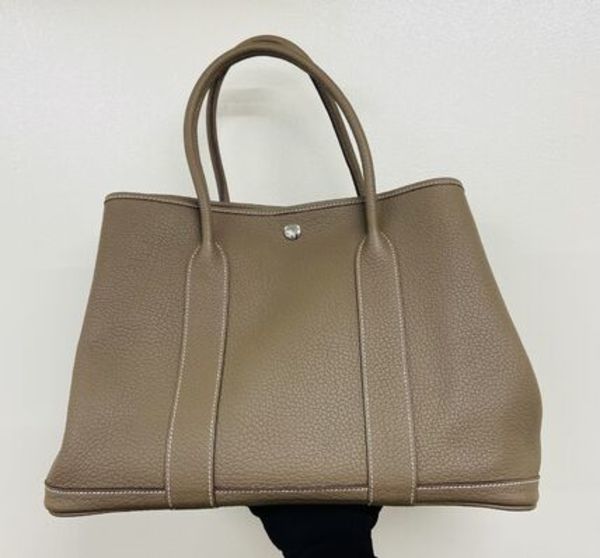 国内即発 HERMES エルメス ガーデンパーティ PM 36 エトゥープ