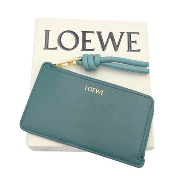 ロエベ ノット コインカードホルダー シャイニーナパカーフ