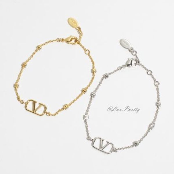 VALENTINO Vロゴ シグネチャー クリスタル ブレスレット