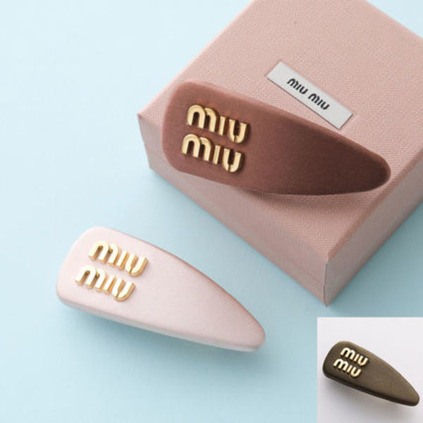 MIUMIU バレッタ 5IF092 049 サテン ヘアクリップ