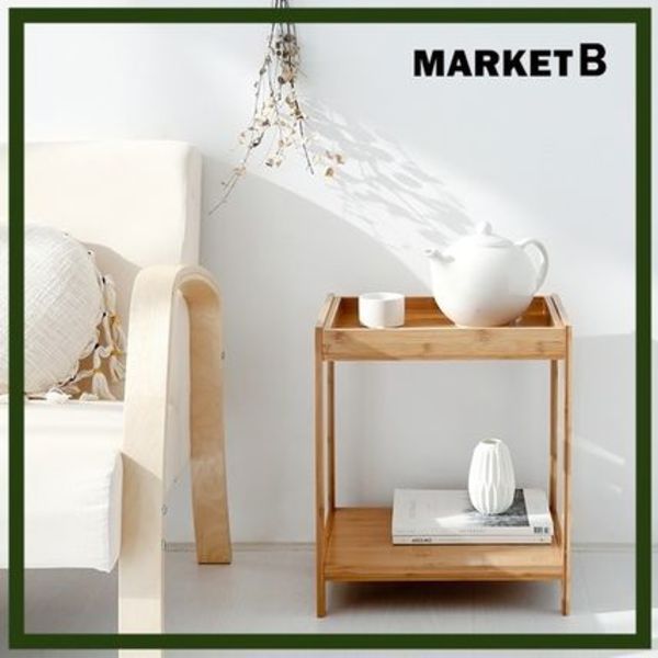 【韓国MARKETB】木製ディスプレイ・収納ラック/2段/シェルフ/527