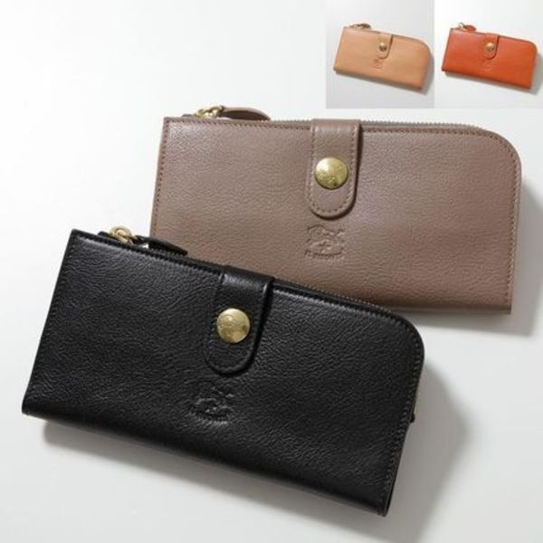 IL BISONTE 二つ折り長財布 SCW011 レザー ロゴ