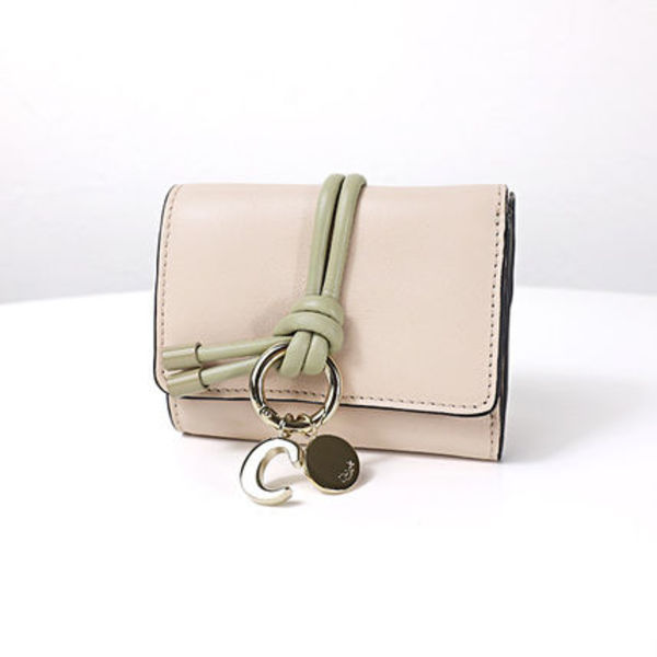 Chloe 三つ折り財布 Alphabet レザー ミニ財布 CHC22SP946G39