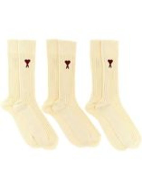 [AMI PARIS]3Socks Intarsia-Knit Logo Socks★送料・関税込み★