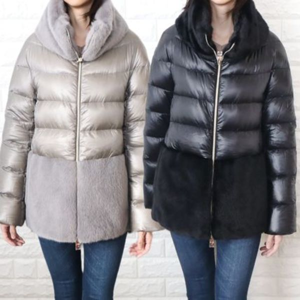 HERNO ヘルノ ダウンジャケット エコファーx ナイロン PI001933D