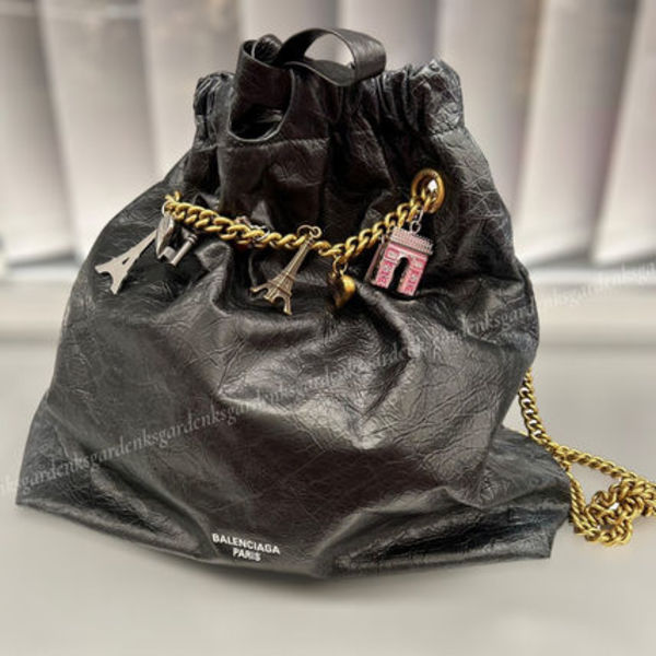 即納 BALENCIAGA CRUSH ミディアムバッグ スーベニアチャーム付