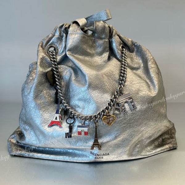 希少即納 BALENCIAGA CRUSH ミディアムBAG スーベニアチャーム付