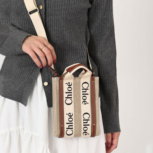【国内即発】CHLOE WOODY ノース-サウスミニトートバッグ