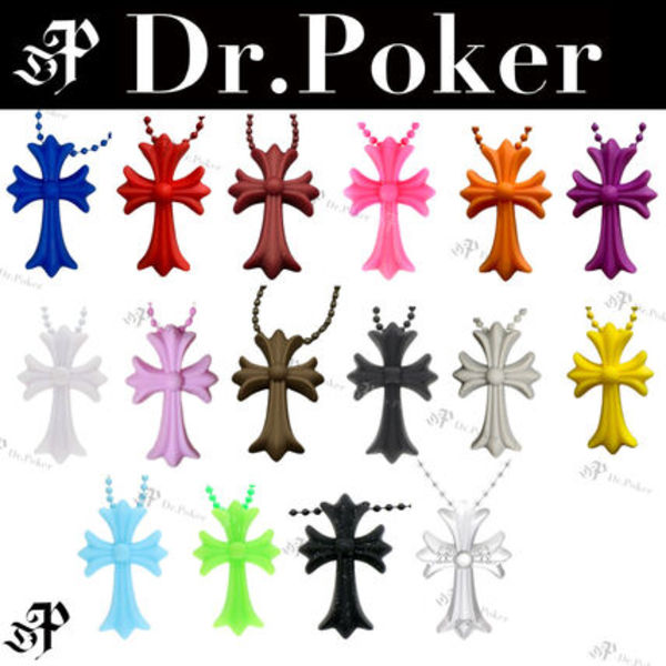 【限定】Chrome Hearts シリコン ラバー CH クロス ネックレス