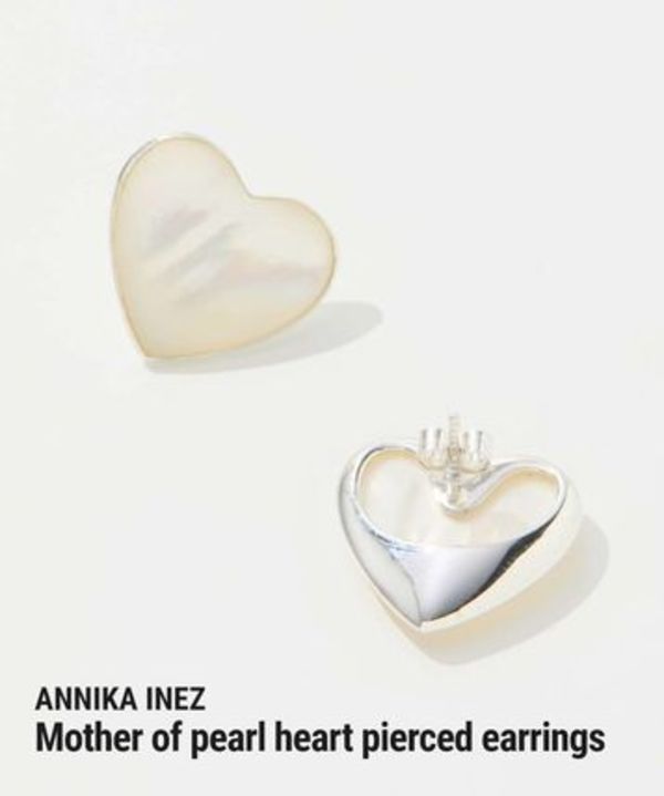 ANNIKA INEZ Mother of pearl heart E977 SML ピアス