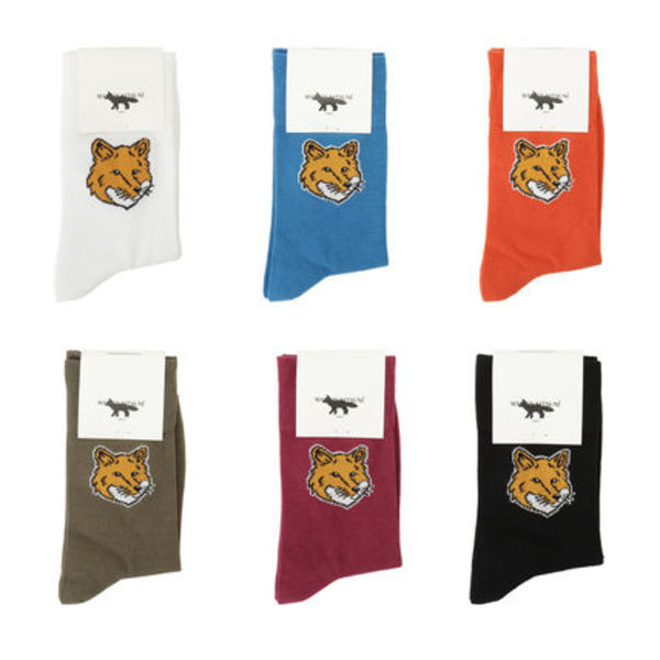 MAISON KITSUNE メゾン キツネ 靴下 ソックス FOX HEAD SOCKS