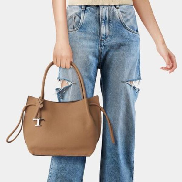 ★TOD'S★レザー バケット バッグ ミディアム★ベージュ