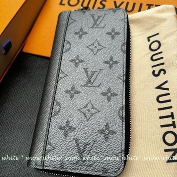 明日着 限定色 シルバー モノグラム ZIPPY 長財布 ルイヴィトン