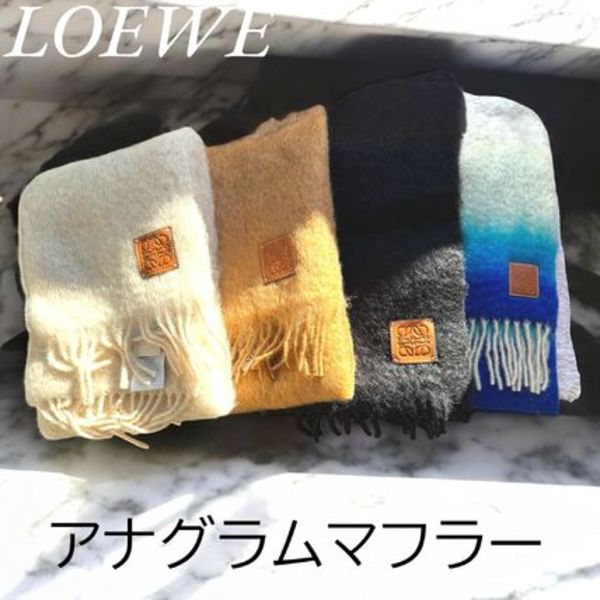 Loewe ロエベ anagram モヘアウールストール ショール マフラー