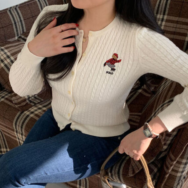 【大人もOK 】【Ralph Lauren】くまちゃんカーディガン