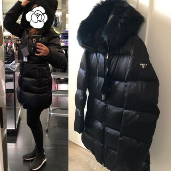 【アウトレット】PRADAダウンコート♪シープスキンファー29P117