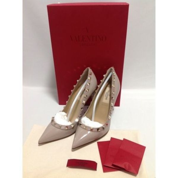 【即発送】VALENTINO◆ロックスタッズパンプス プードル 34.5/37