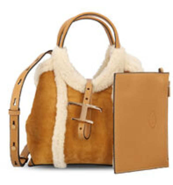 TOD'S ♪ タイムレス ファーショッピングバッグ ミニ