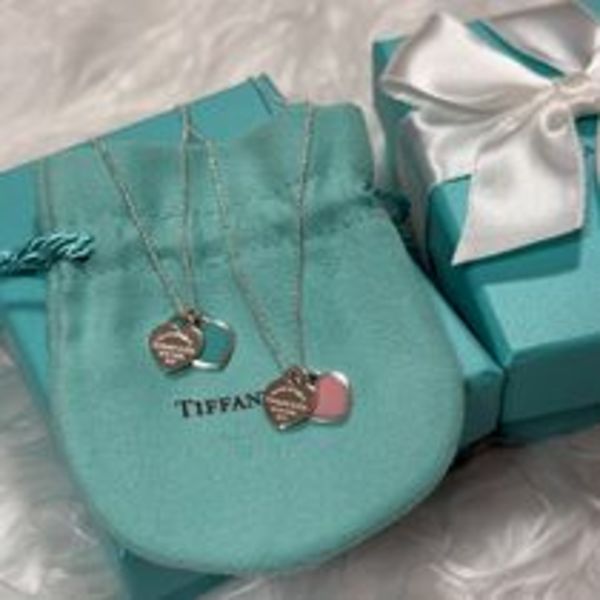 【Tiffany】ダブル ハート タグ ペンダント (ミニサイズ)