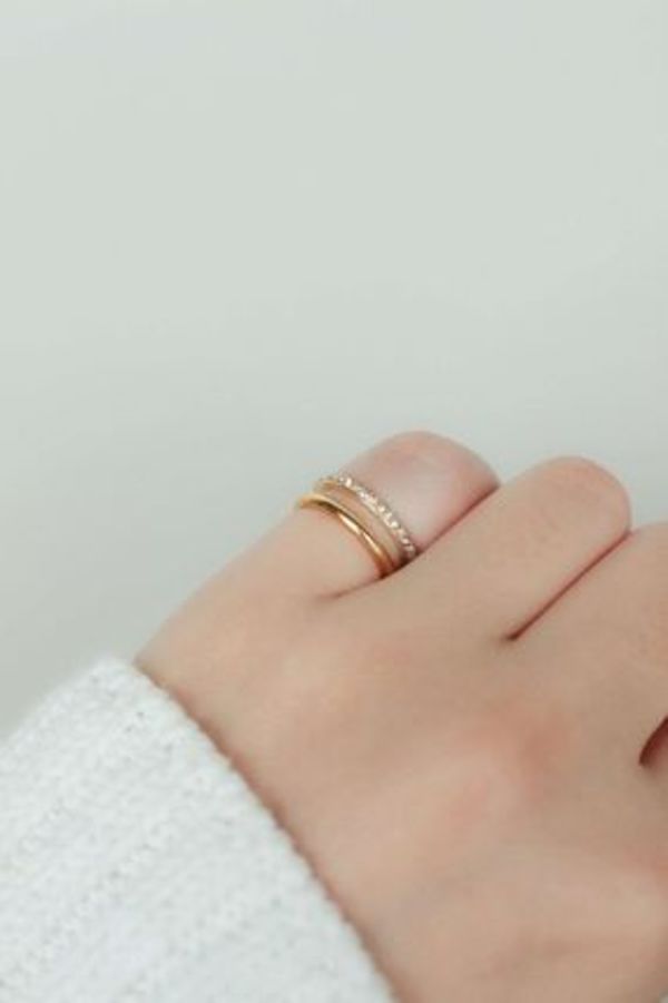 Zirconia Combi Pinky Ring