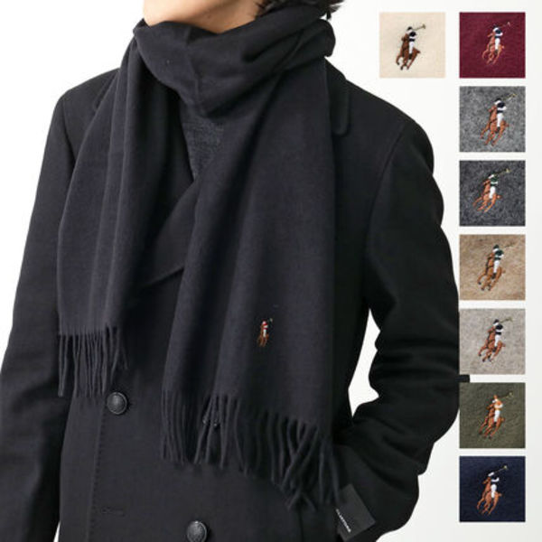Polo Ralph Lauren マフラー PC1047 ポニー刺繍 ウール