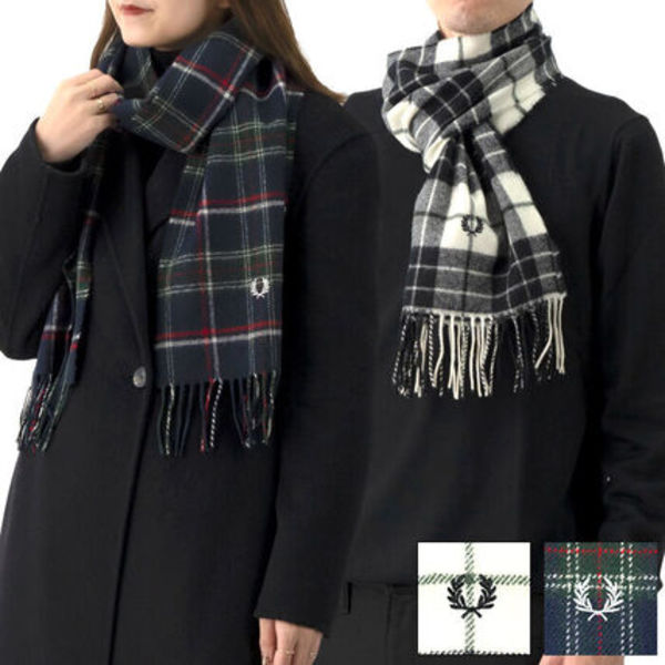 国内発送 フレッドペリー ウールマフラー C8137