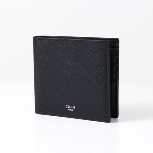 CELINE 二つ折り財布 ミニ財布 小銭入れなし レザー 10B653BEN