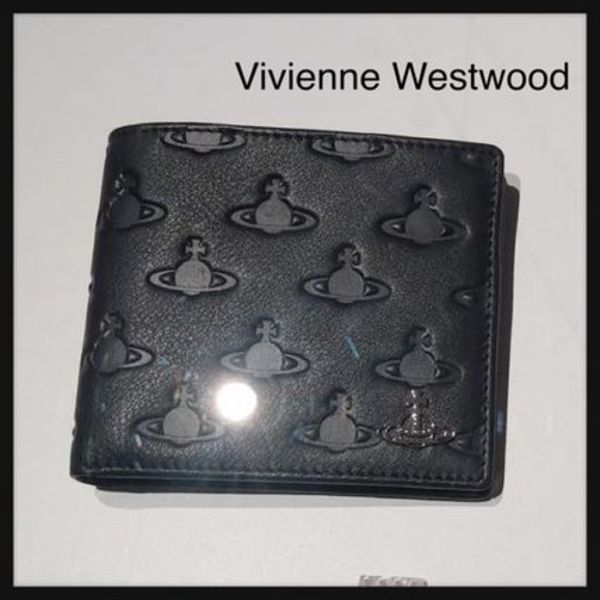【Vivienne Westwood】オーブ ウォレット エンボス加工 財布 黒