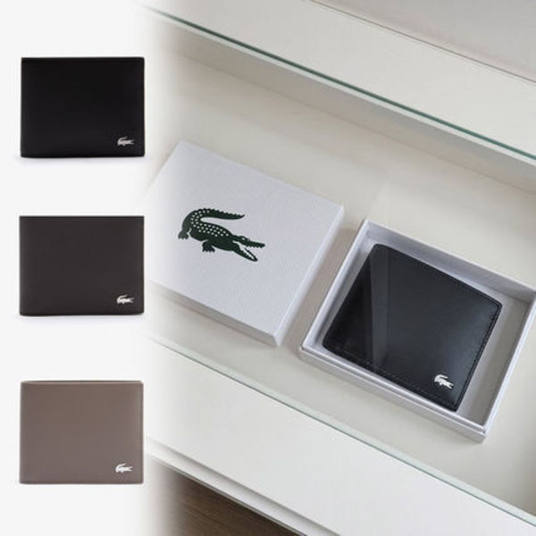 [ラコステ]レザー 二つ折り財布  NF1115FG 男性財布