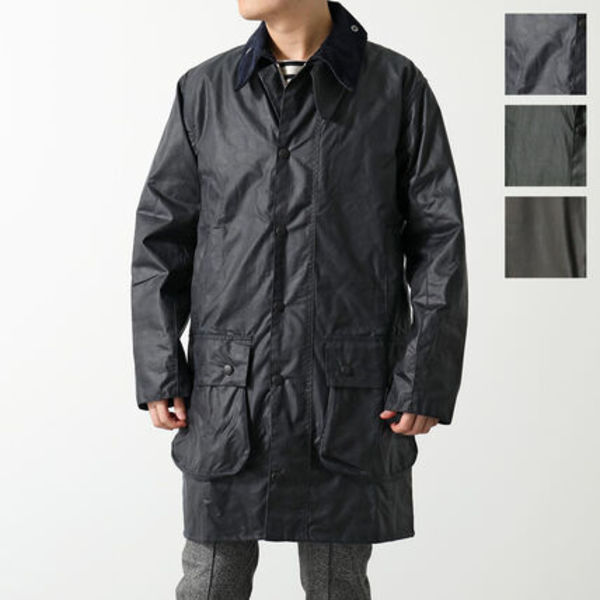 Barbour ロングコート BORDER WAX JACKET ボーダー MWX0008