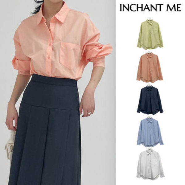 【INCHANT ME】Better Pastel Loose-Fit Cotton Shirt