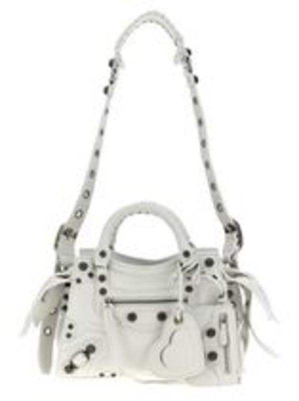 Neo Cagole XS Top Handle Handbag Denim With Rhinestones