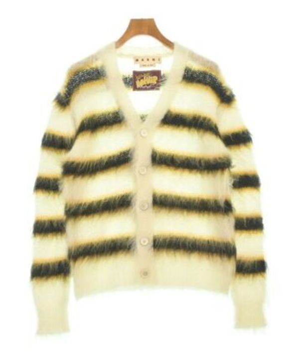 MARNI マルニ カーディガン 白x黒x黄(ボーダー) 2108425N0339